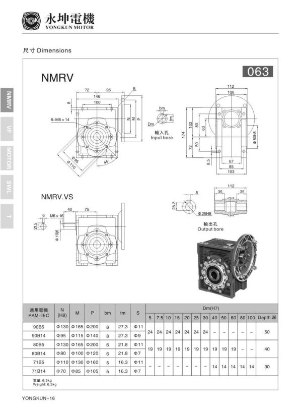 NMRV063減速機